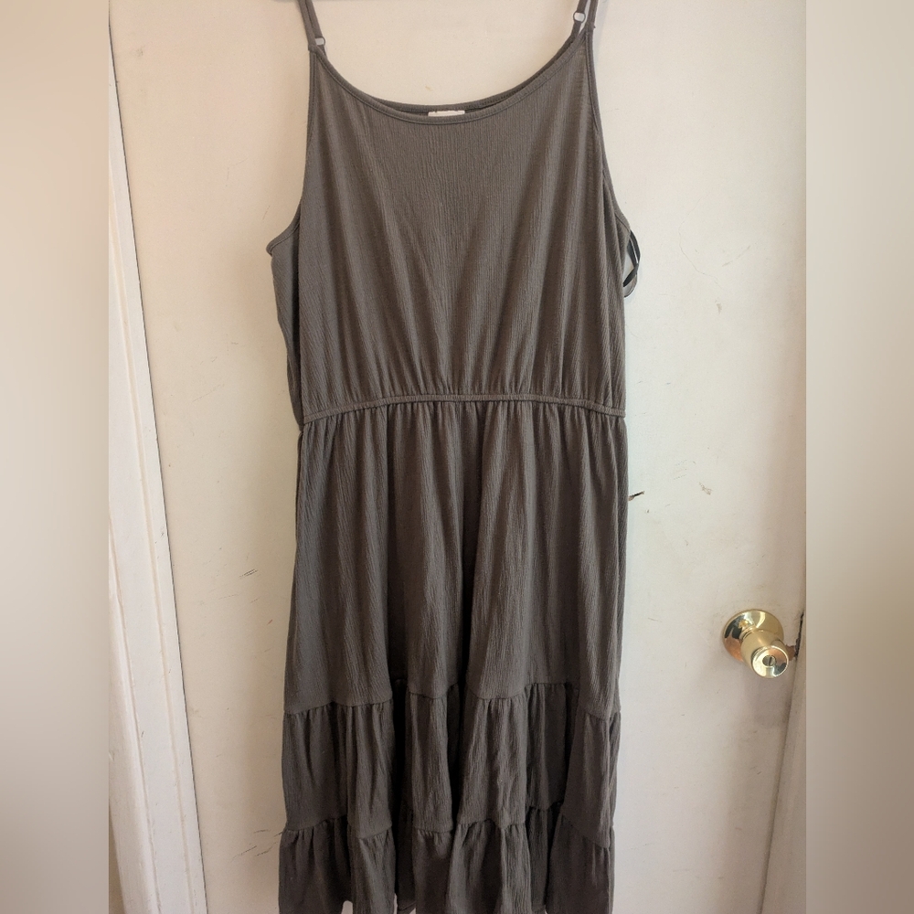 Olive Green Knox And Rose Tiered Dress